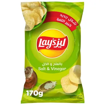 Lay's Salt & Vinegar Potato Chips 170g