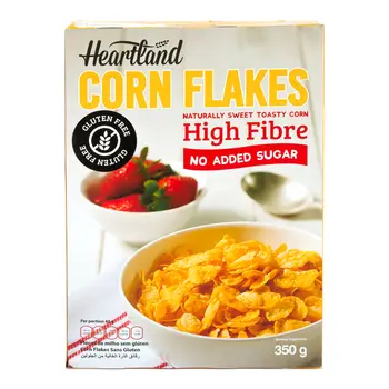 هارتلاند رقائق كورن فليكس خالية من السكر بدون سكر مضاف 350جرام