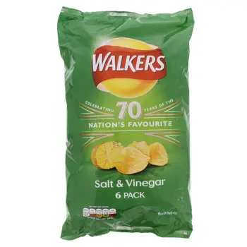 Walkers Salt & Vinegar Chips 6x25g