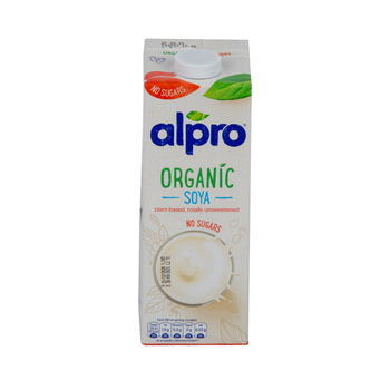 Alpro Organic Unsweetened Soya Milk 1L