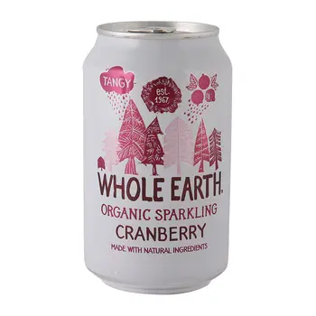 هول إيرث عصير التوت البري العضوي الفوار 330مل