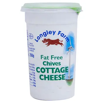 Longley Farm Fat-Free Chive Cottage Cheese 250g