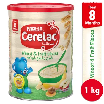 Nestle Cerelac Wheat & Fruitpieces Infant Cereal 1kg