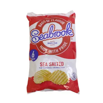 Seabrook Sea Salted Crinkle Crisps 6x30g