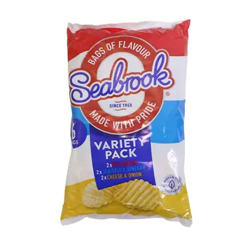 Seabrook Assorted Flavoured Crinkle Crisp Variety Pack 6x25g