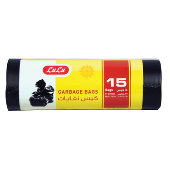 LuLu Black Garbage Bags 15 Pack 85x115cm