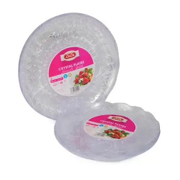 Lulu Crystal Plates Clear 5 Pieces