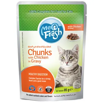 ميو فريشقطع دجاج في المرق 85جرام