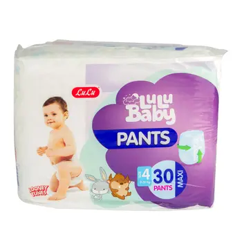 لولو حفاضات أطفال كلوت مقاس 4 ماكسي 9-14كيلو 30قطعة