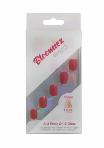 Bloomiez Blooming Nails Square Classy Red