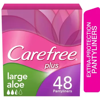 Carefree Plus Aloe Pantyliners Large 48 Pieces