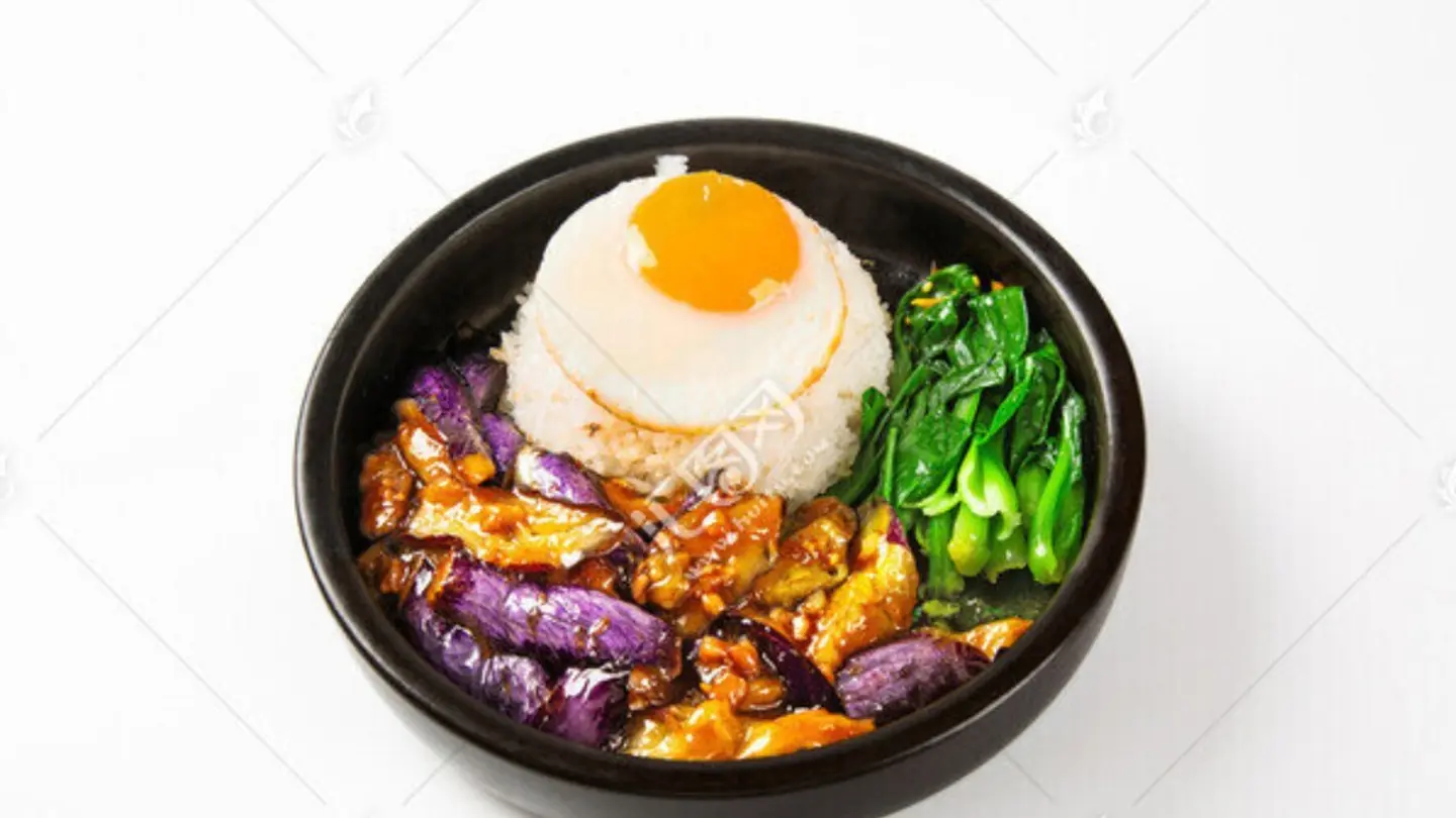Eggplant Minced Meat Rice