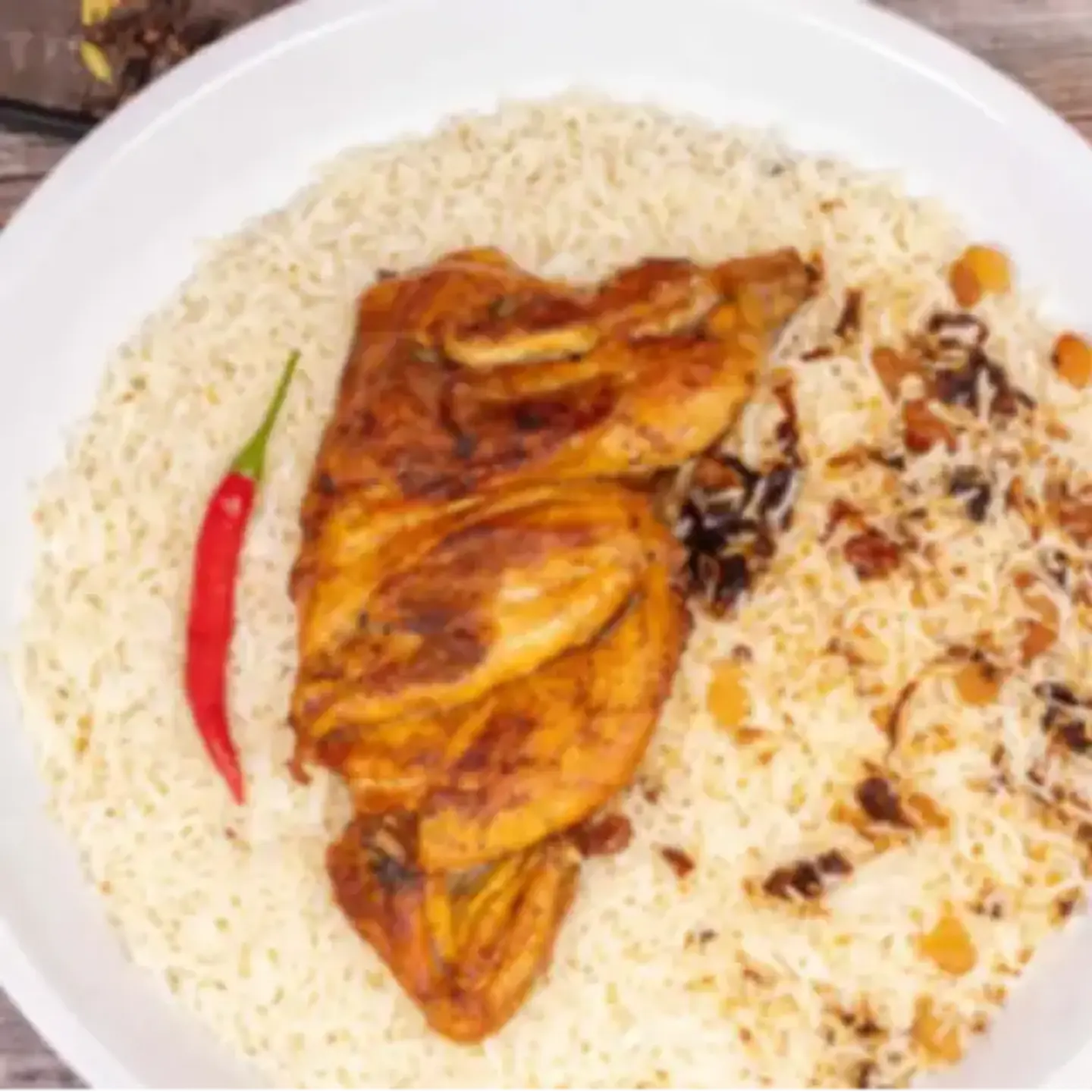 Madhbi Chicken With Rice - Half