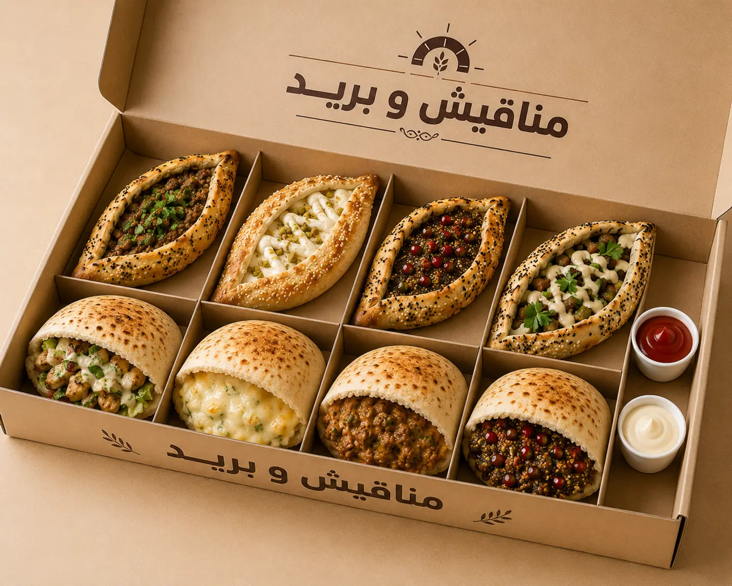 Mix Box - 6 Pcs 3 Sandwiches & 3 Fatayer