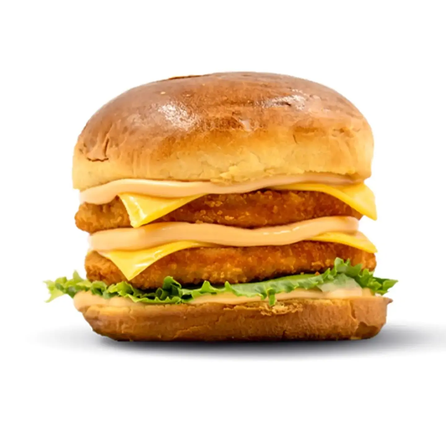 Double Chicken Burger With Cheese   Double Sandwich