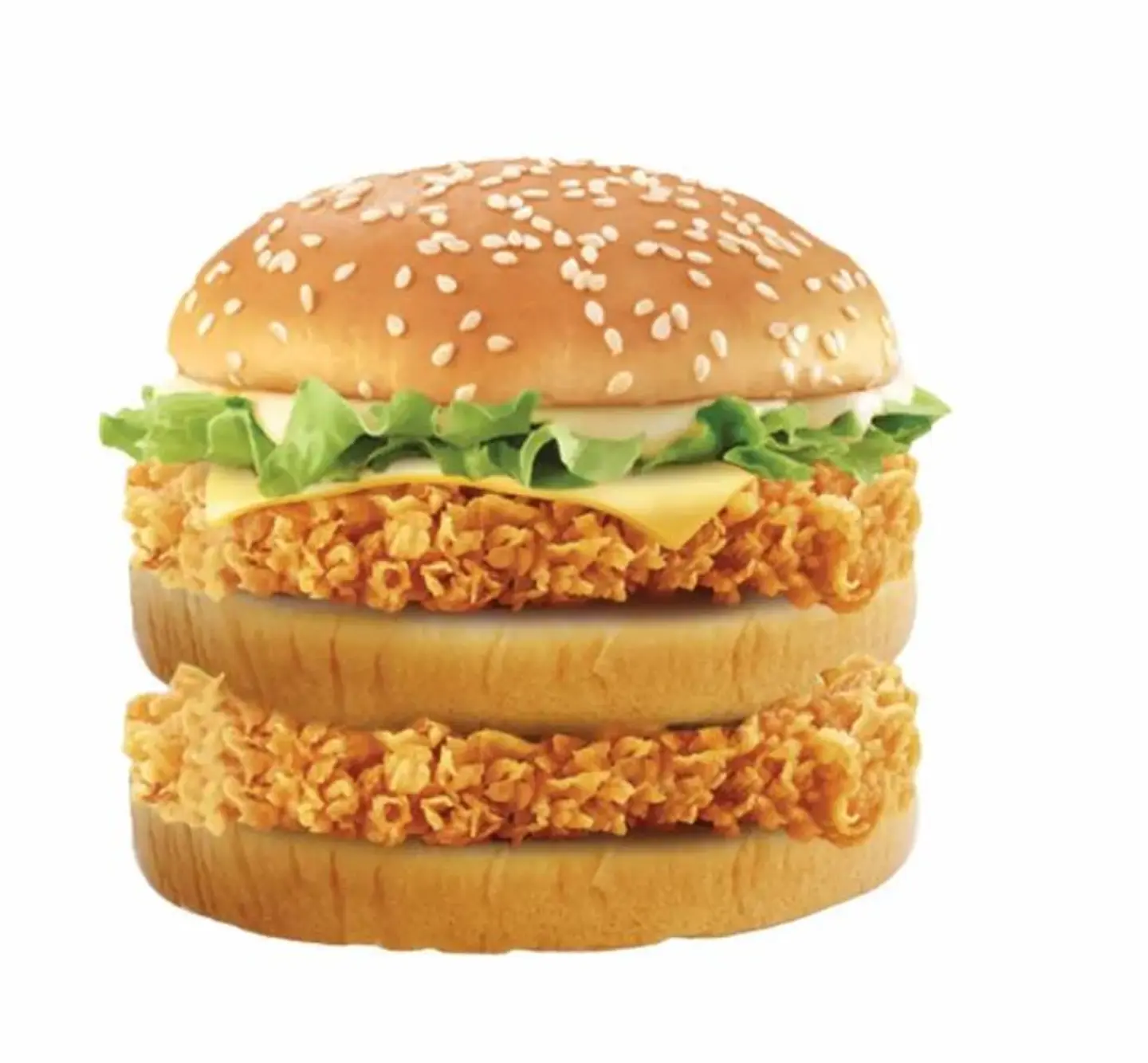 Double Zinger Burger With Cheese   Double Sandwich
