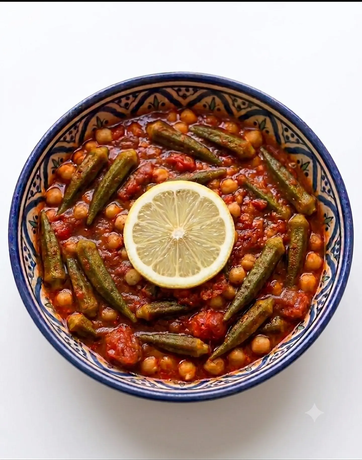 Sour Okra With Chickpeas