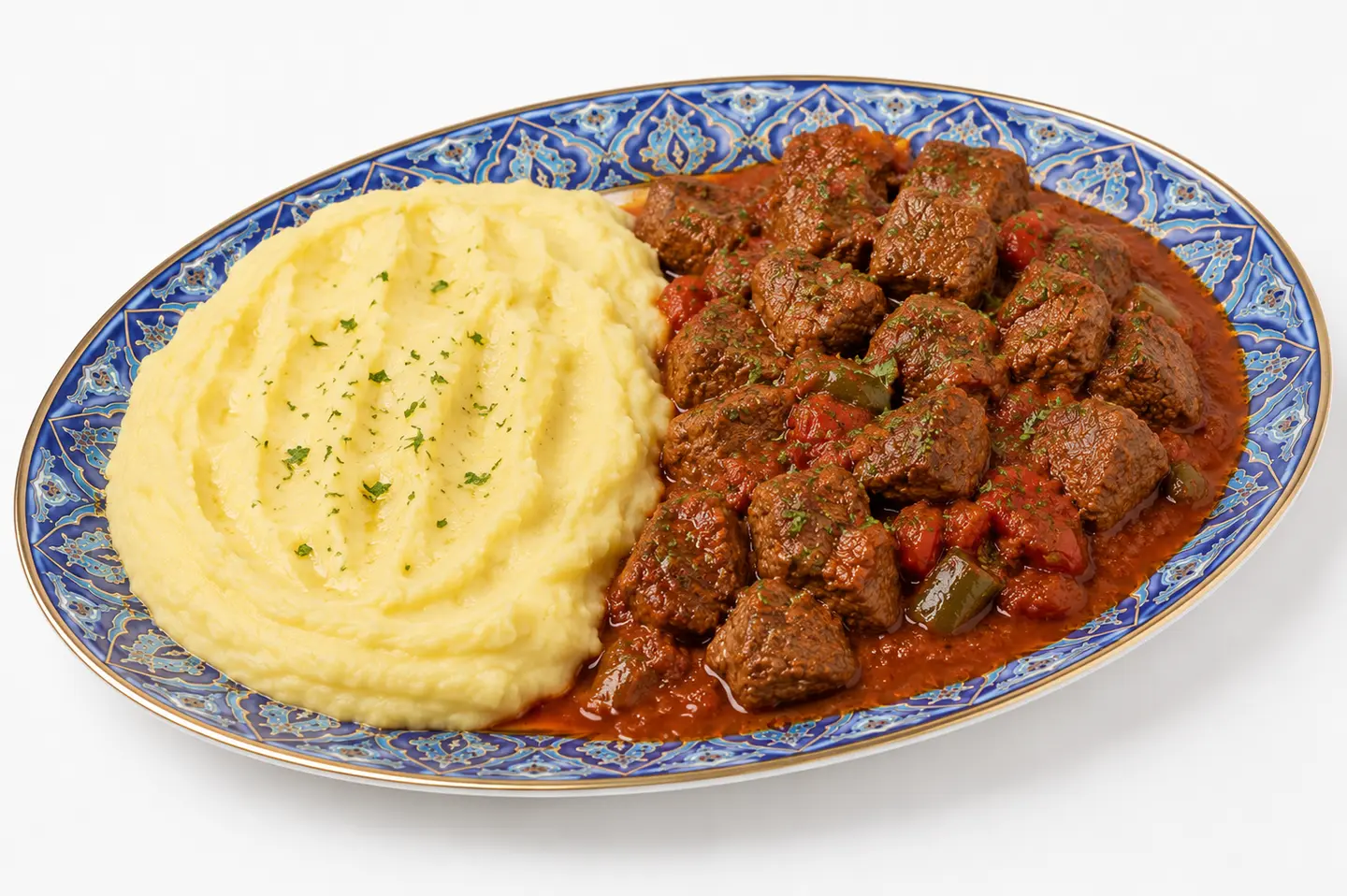 Tas Kebab With Mashed Potatoes