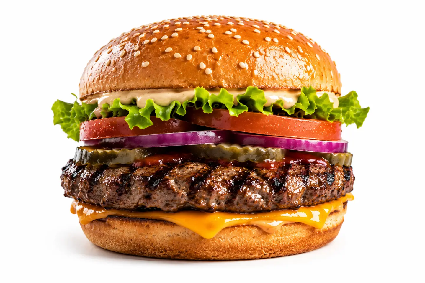 Charcoal Grilled Beef Burger