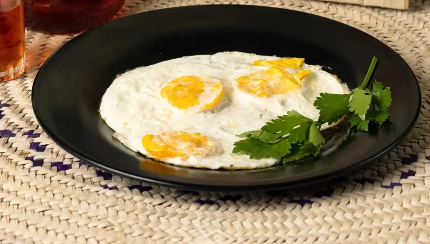 Sunny Side Up Eggs With Cheese Plate