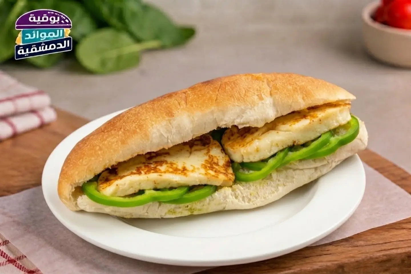 Halloumi And Bell Pepper Brioche Samoli