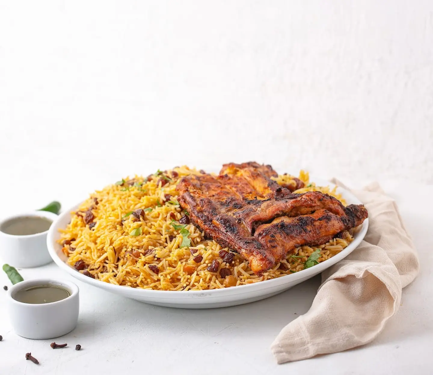 Charcoal Chicken With Rice - Half