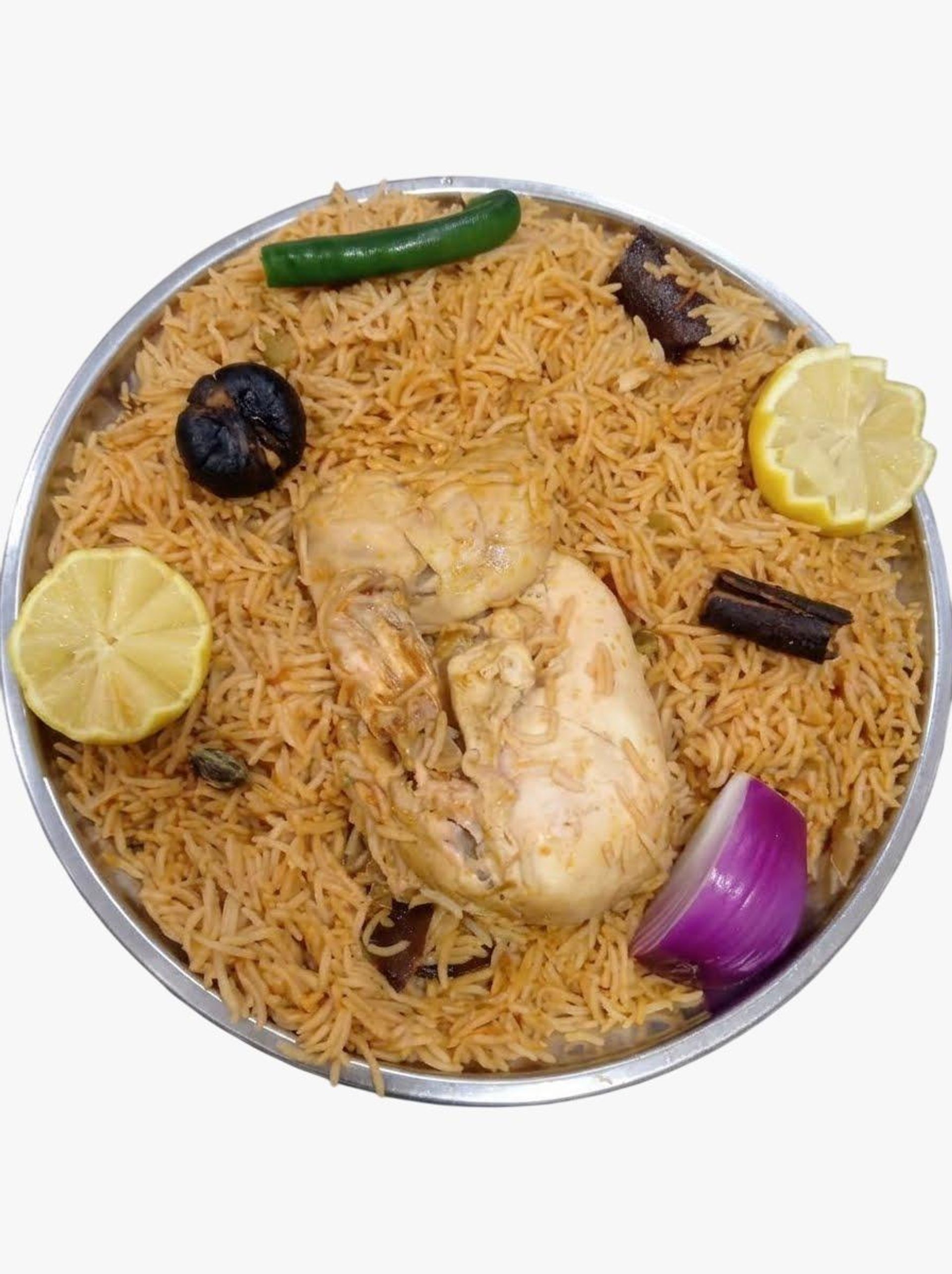 دجاج مضغوط مع الأرز - ربع