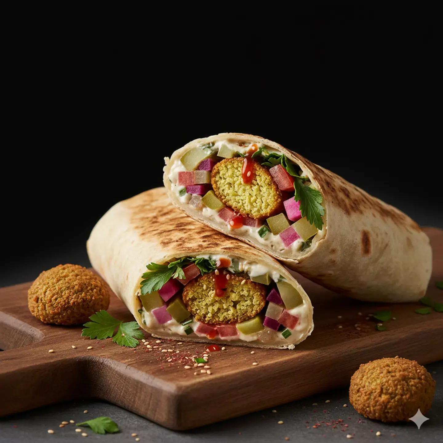 Falafel Sandwich Saj