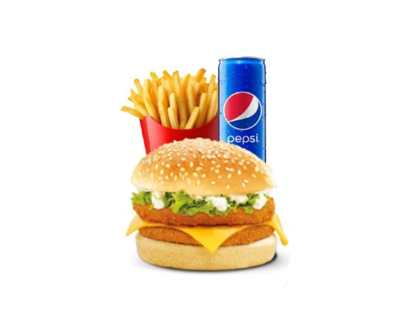 Double Chicken Burger Meal