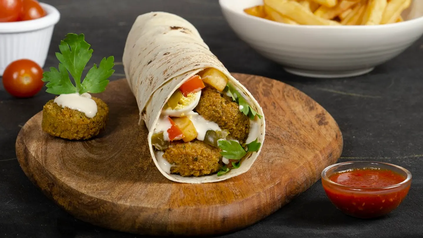 Falafel With Egg And Cheese