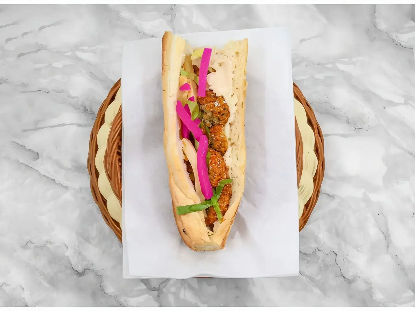 Falafel Samoli Sandwich With Cheese