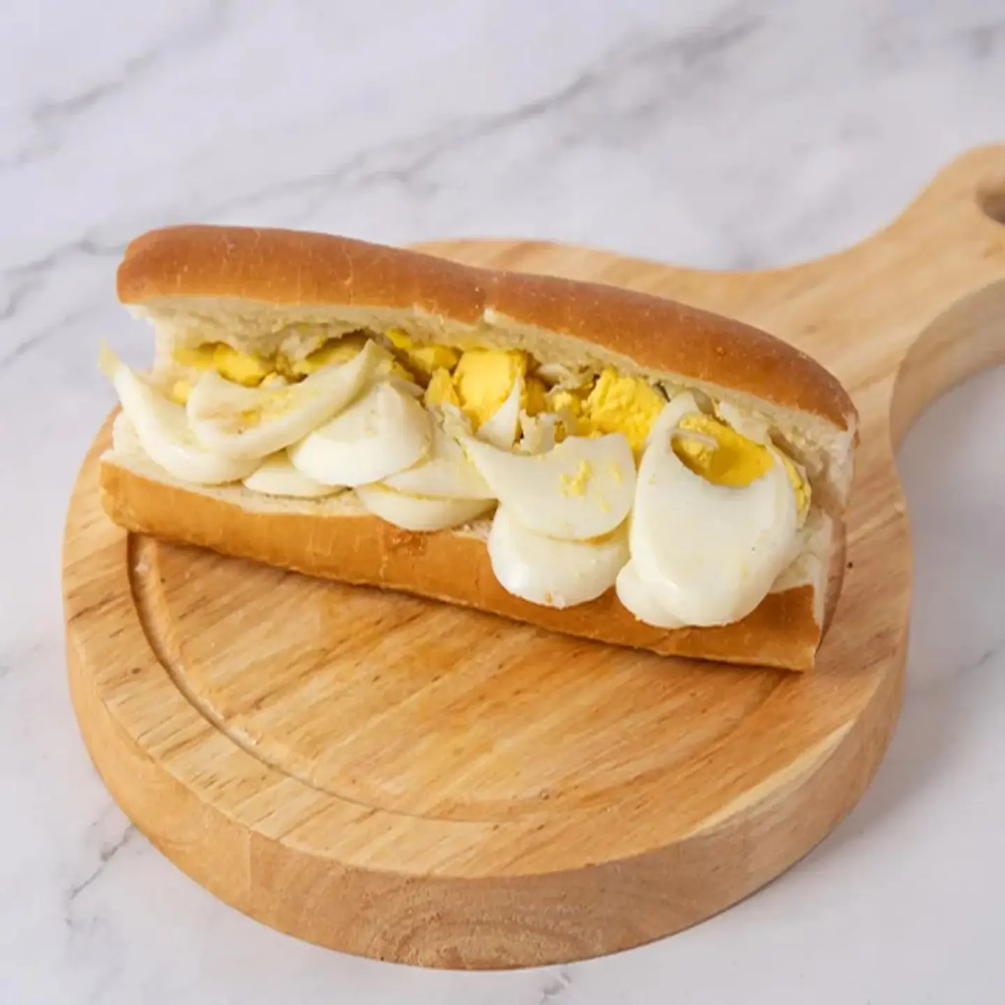 Plain Boiled Egg Samoli Sandwich