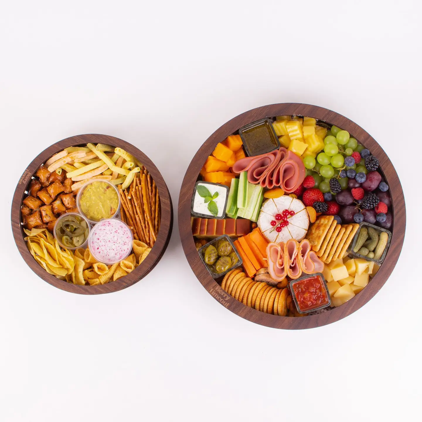 Round Cheese Platter With Crackers - Medium 4 6 Persons