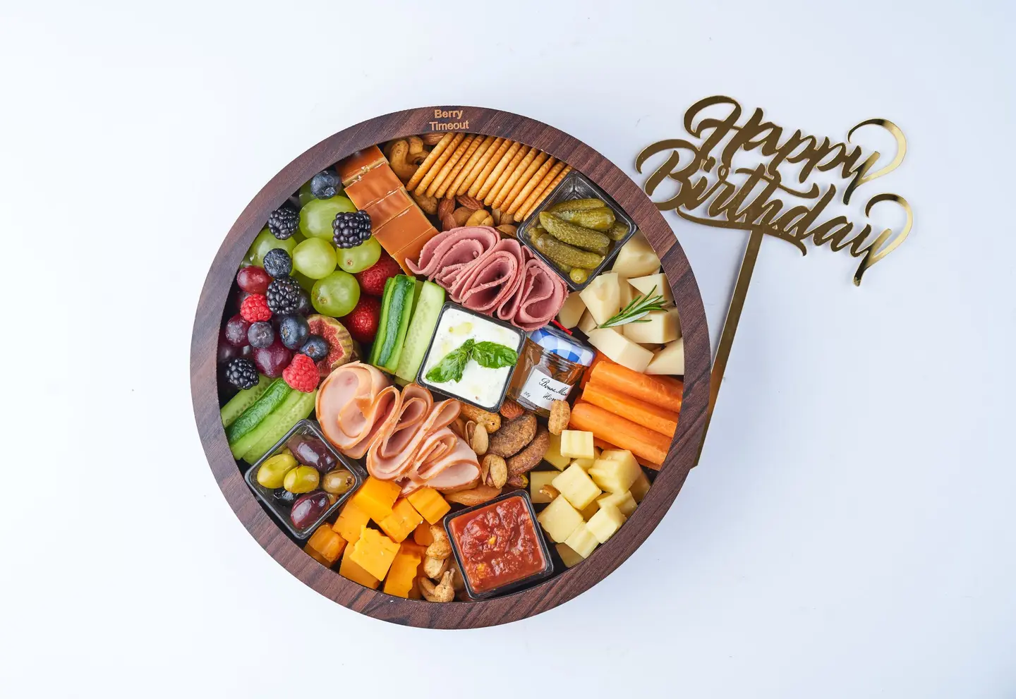 Round Cheese Platter Happy Birthday - Small