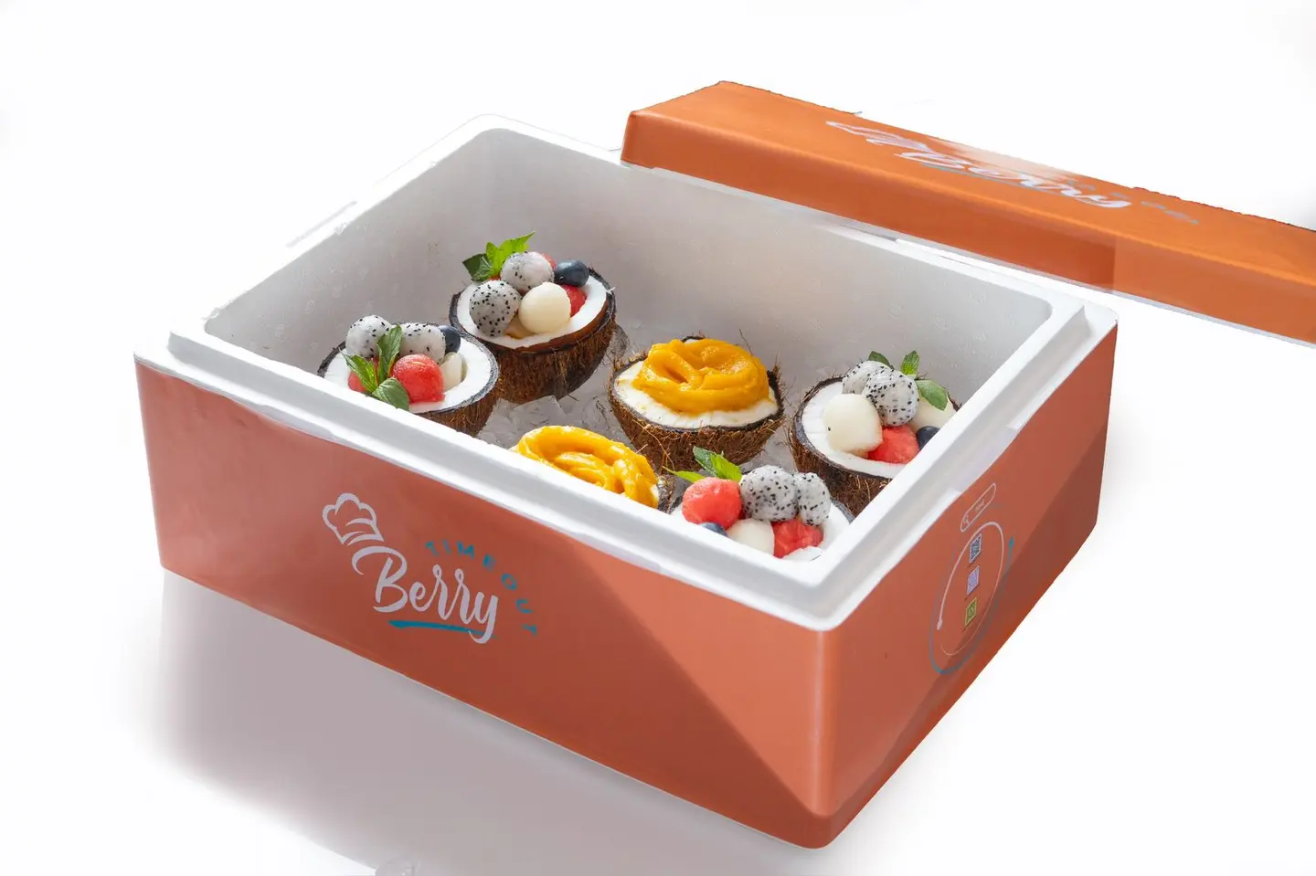 Coconut & Mango Pop Box With Fruits 6 Persons