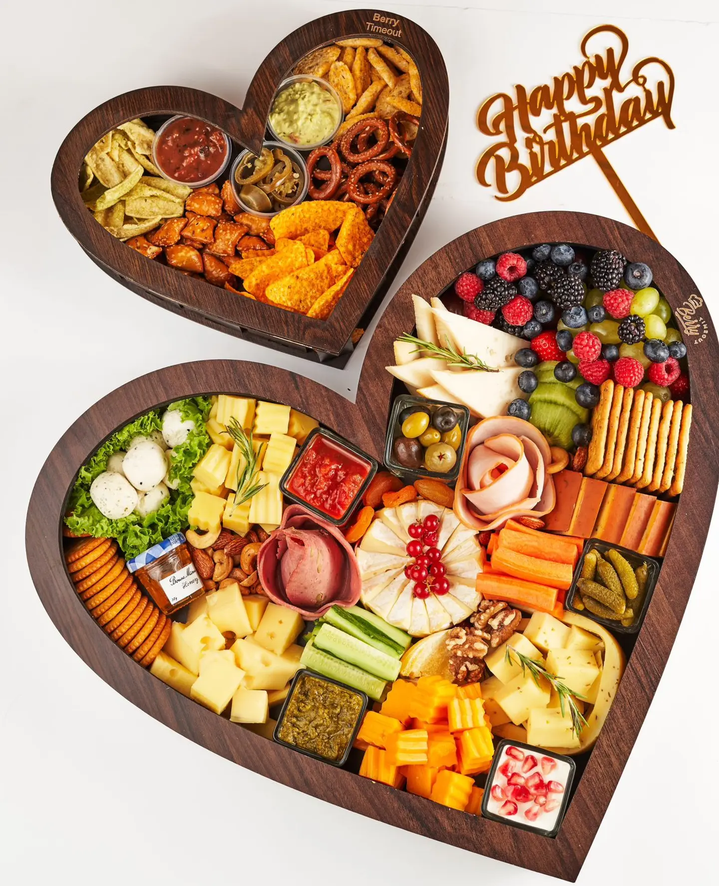 Happy Birthday Royal Cheese Platter With Crackers