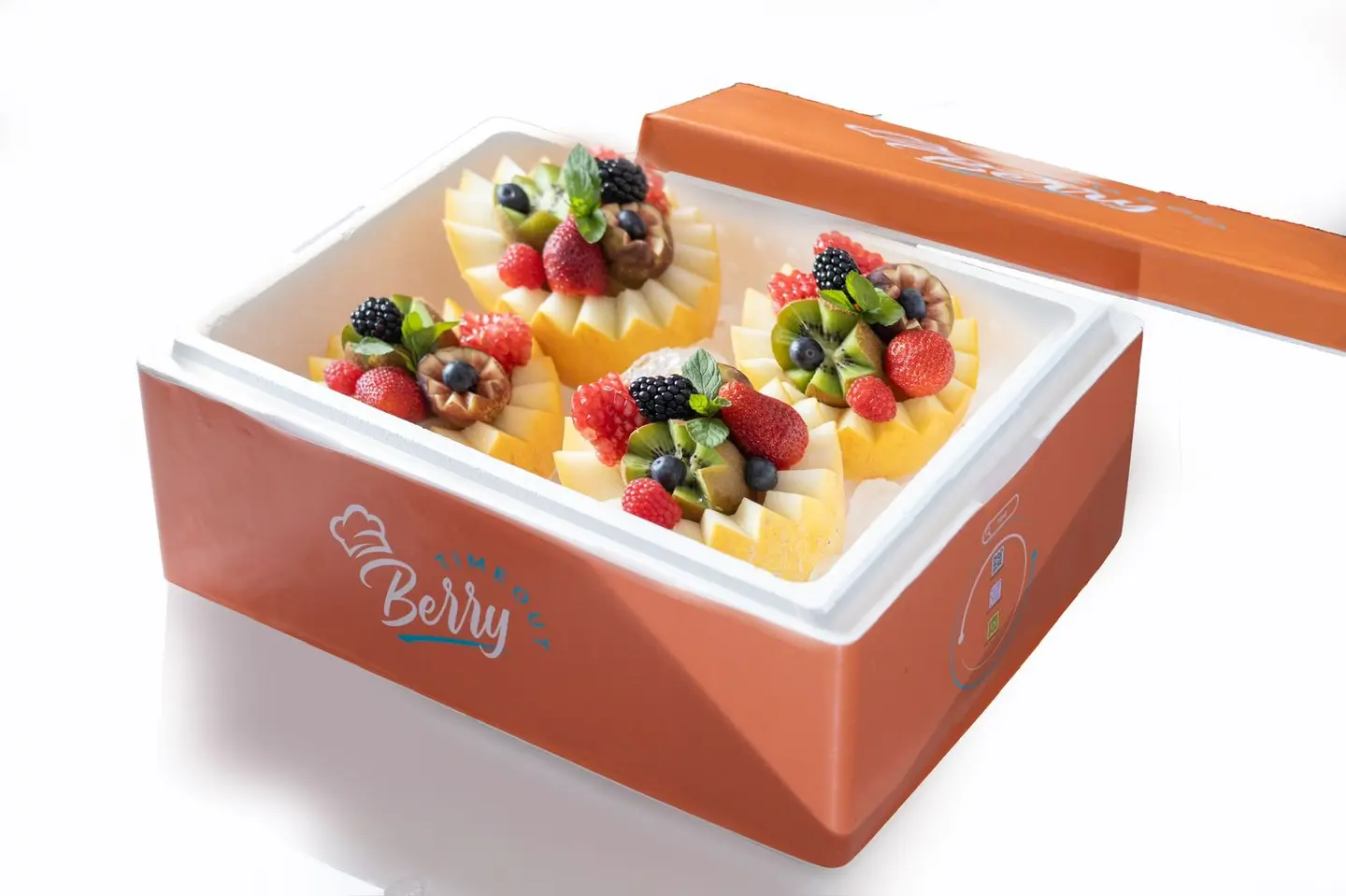 Melon Box With Fruits - 2 Pcs