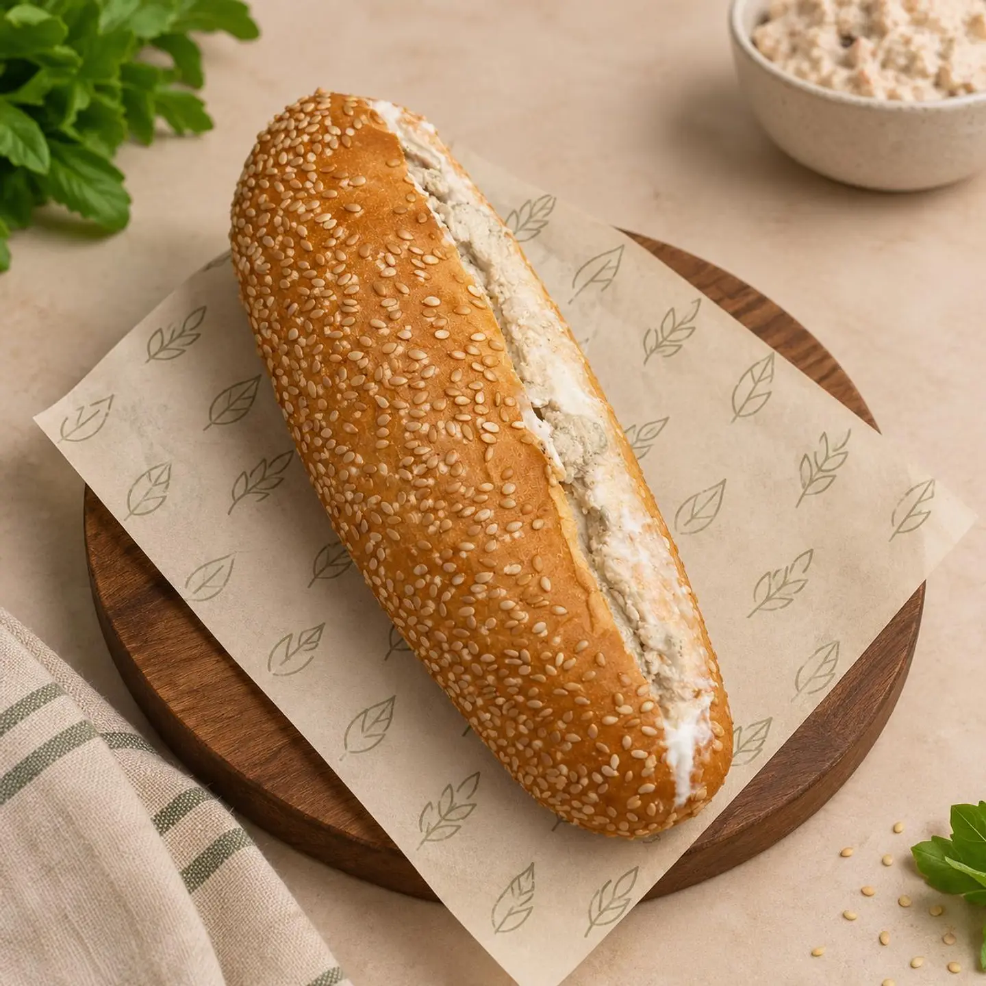 Cheese And Tahiniah Sandwich