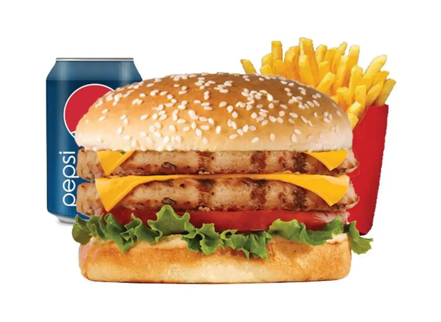Double Chicken Burger - With Cheese