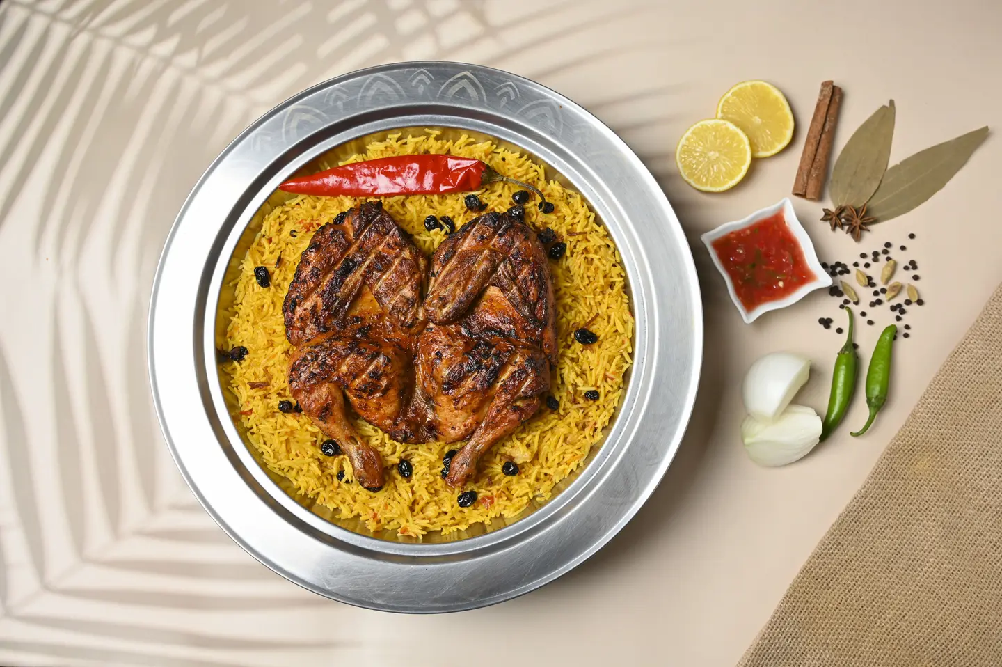 Whole Grilled Chicken With Rice