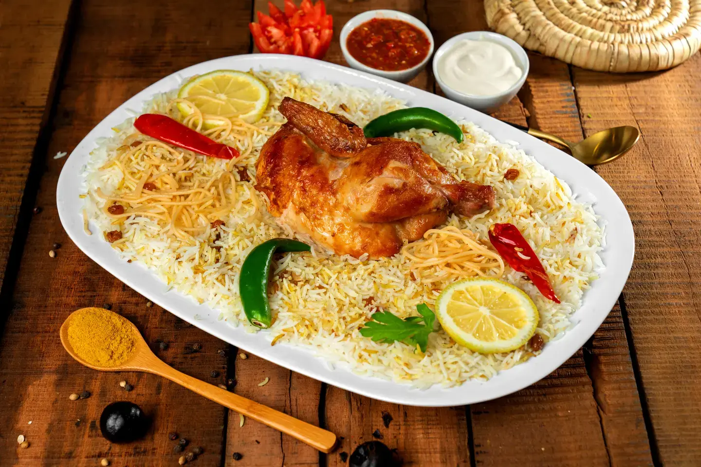 Rotisserie Chicken With Shabi Rice