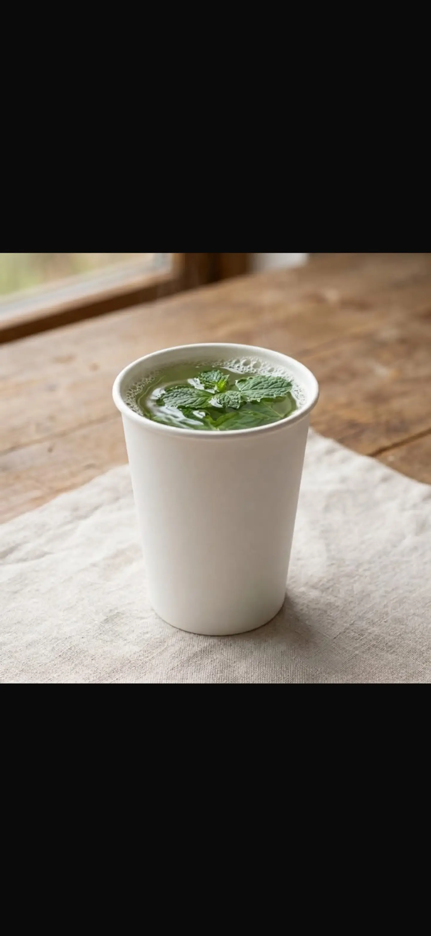 Large Plain Mint Cup