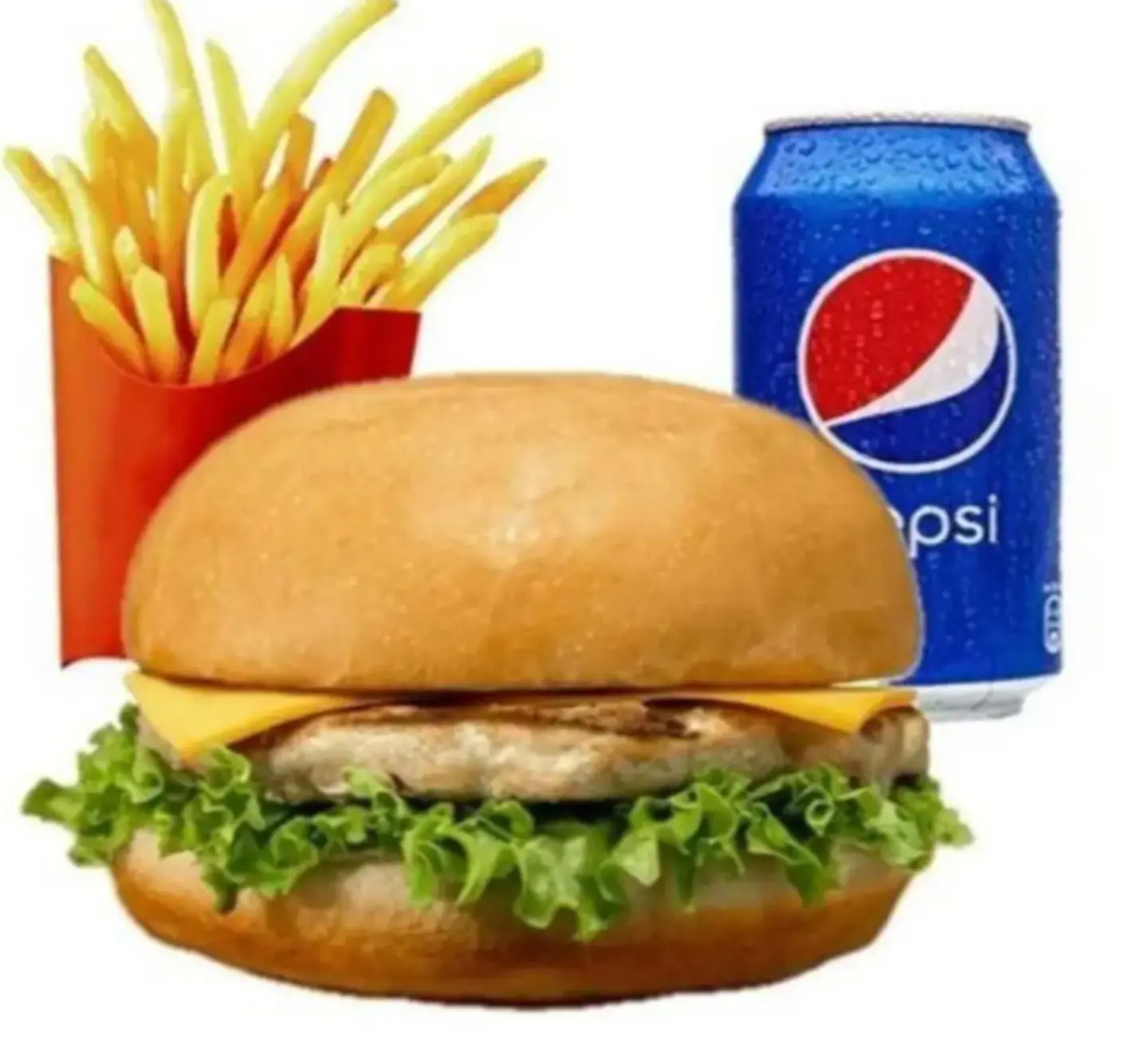 Classic Chicken Burger Meal + Fries + Drink