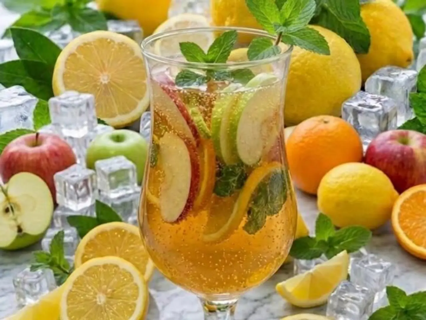 Glass Sparkling Saudi Cocktail (Apple)