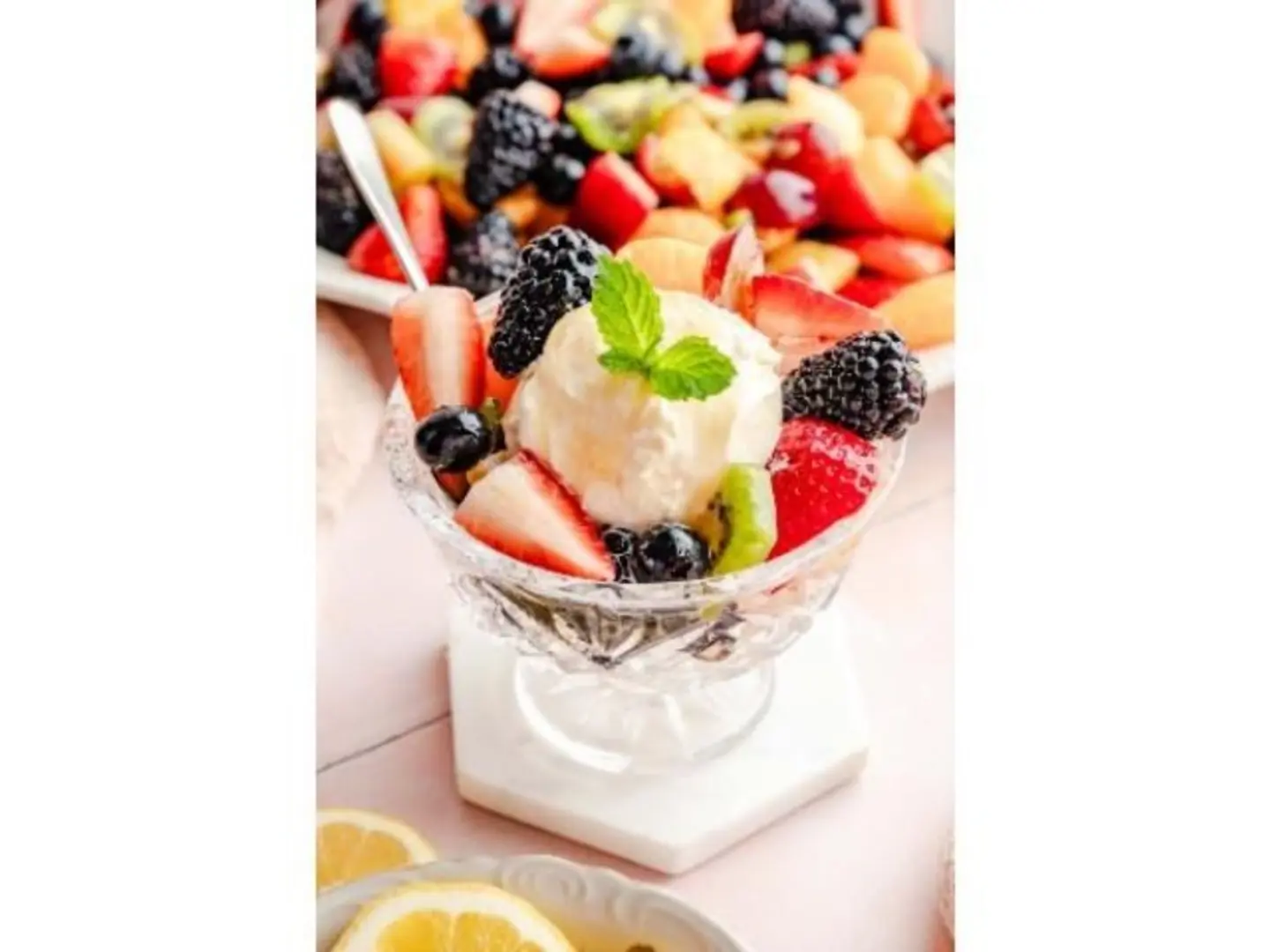 Fruit Salad With Ice Cream