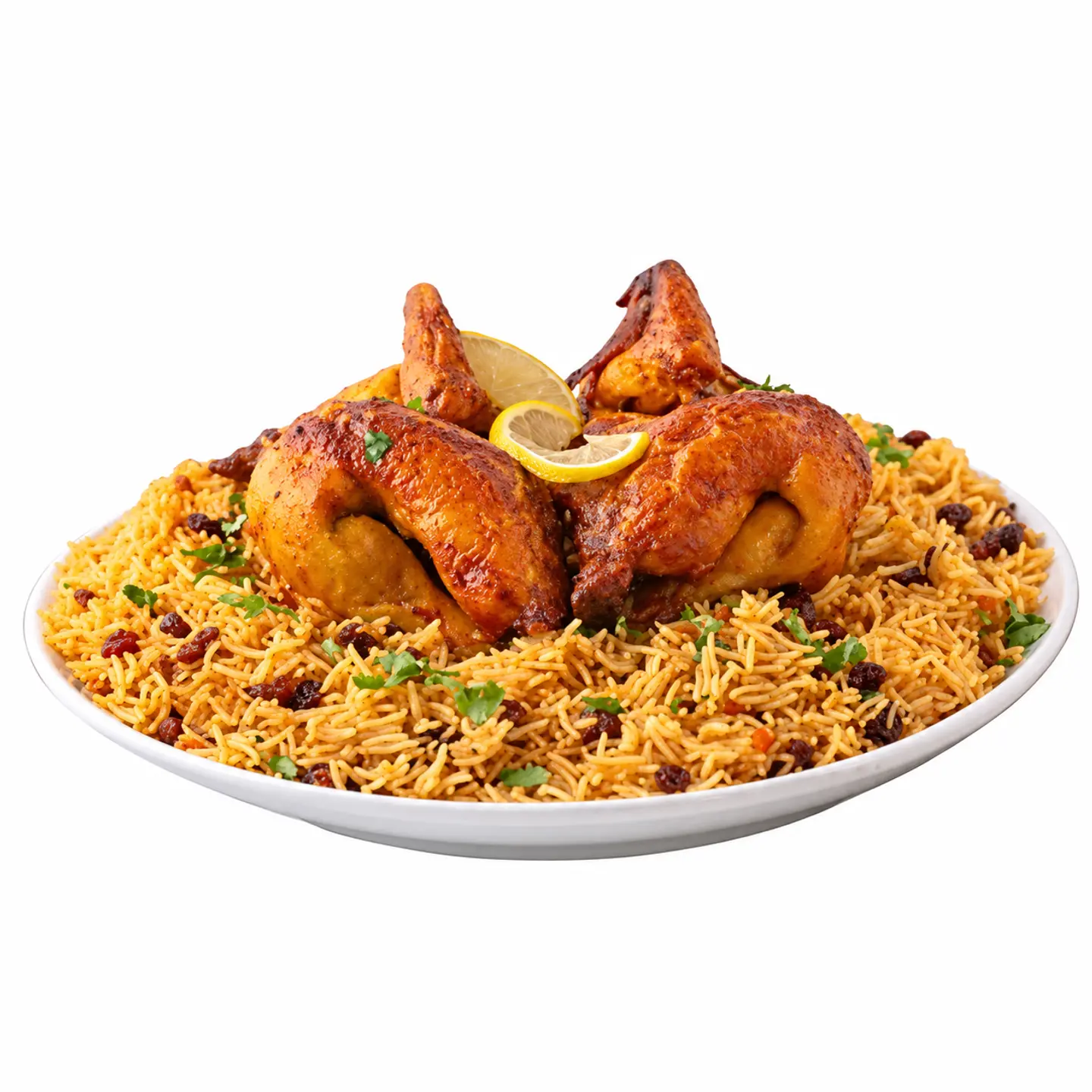 Grilled Chicken With Rice - Half A Chicken