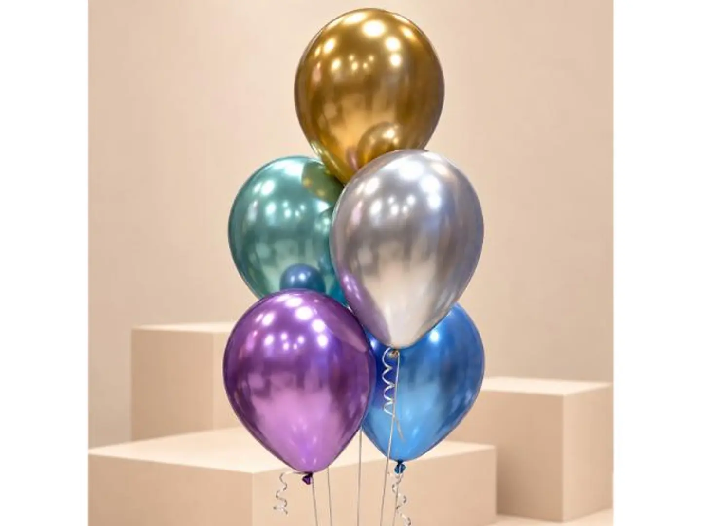 Chrome Helium Balloon Bouquet