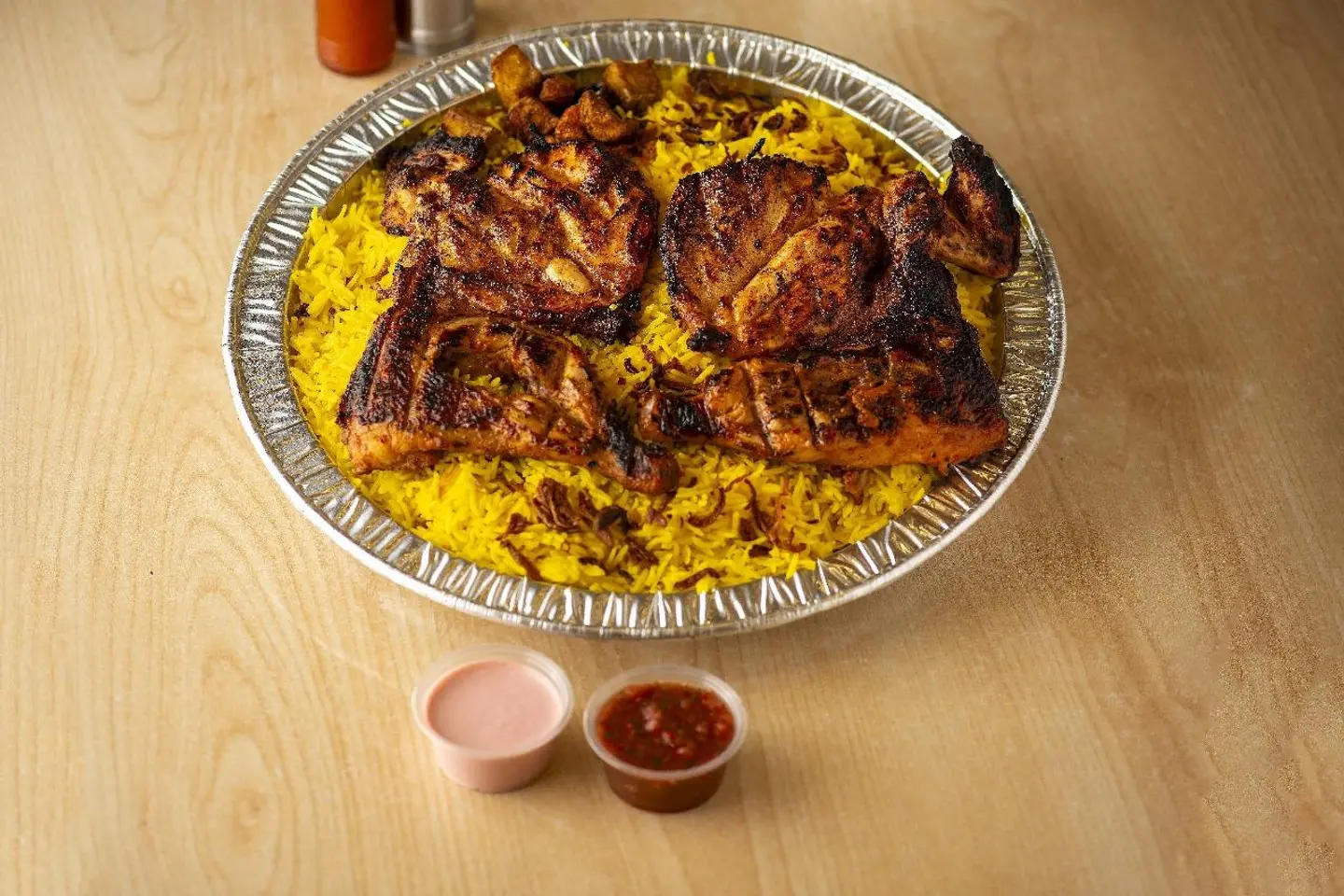 Whole Charcoal Chicken With Rice