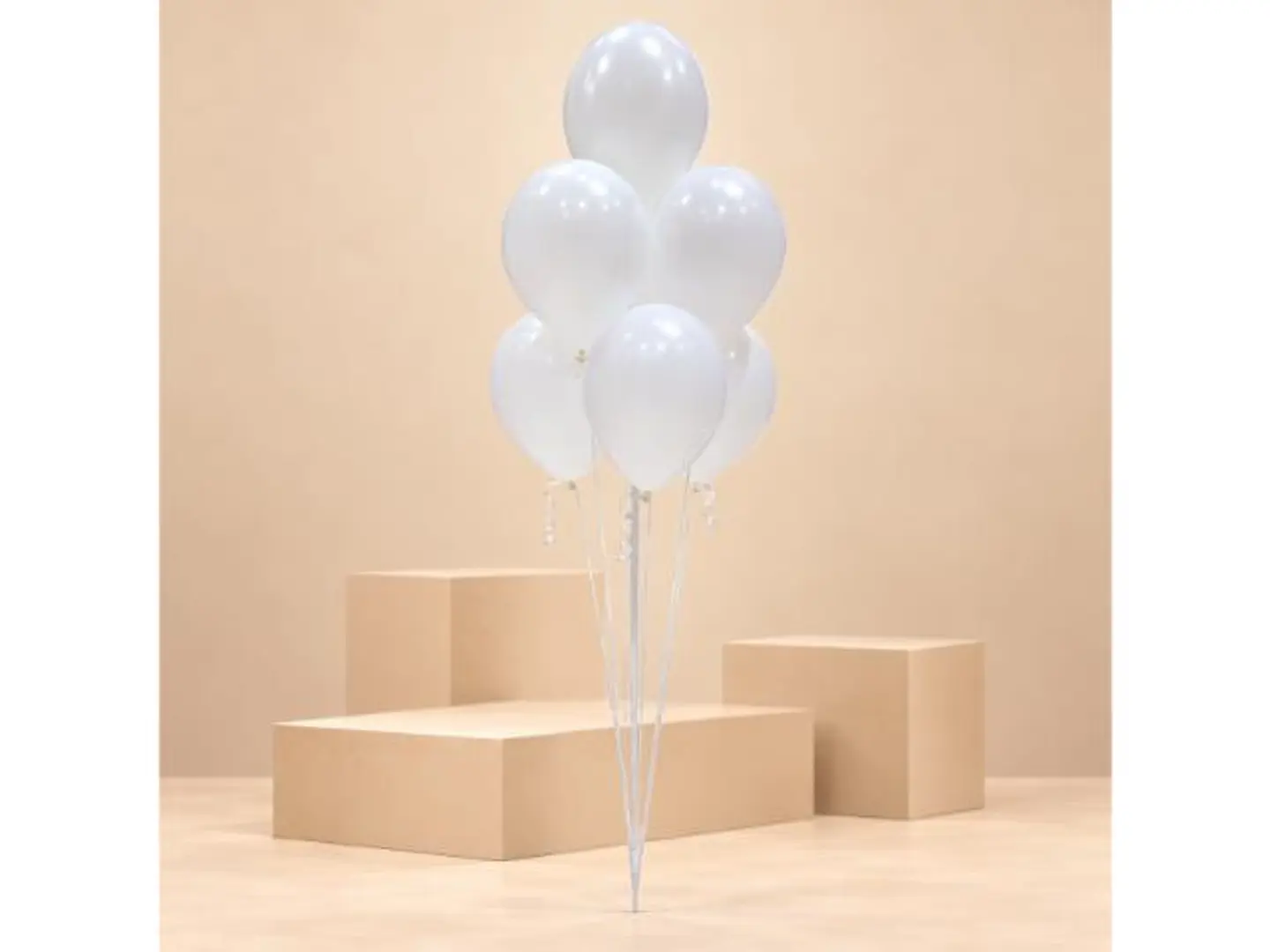 White Helium Balloon Bouquet