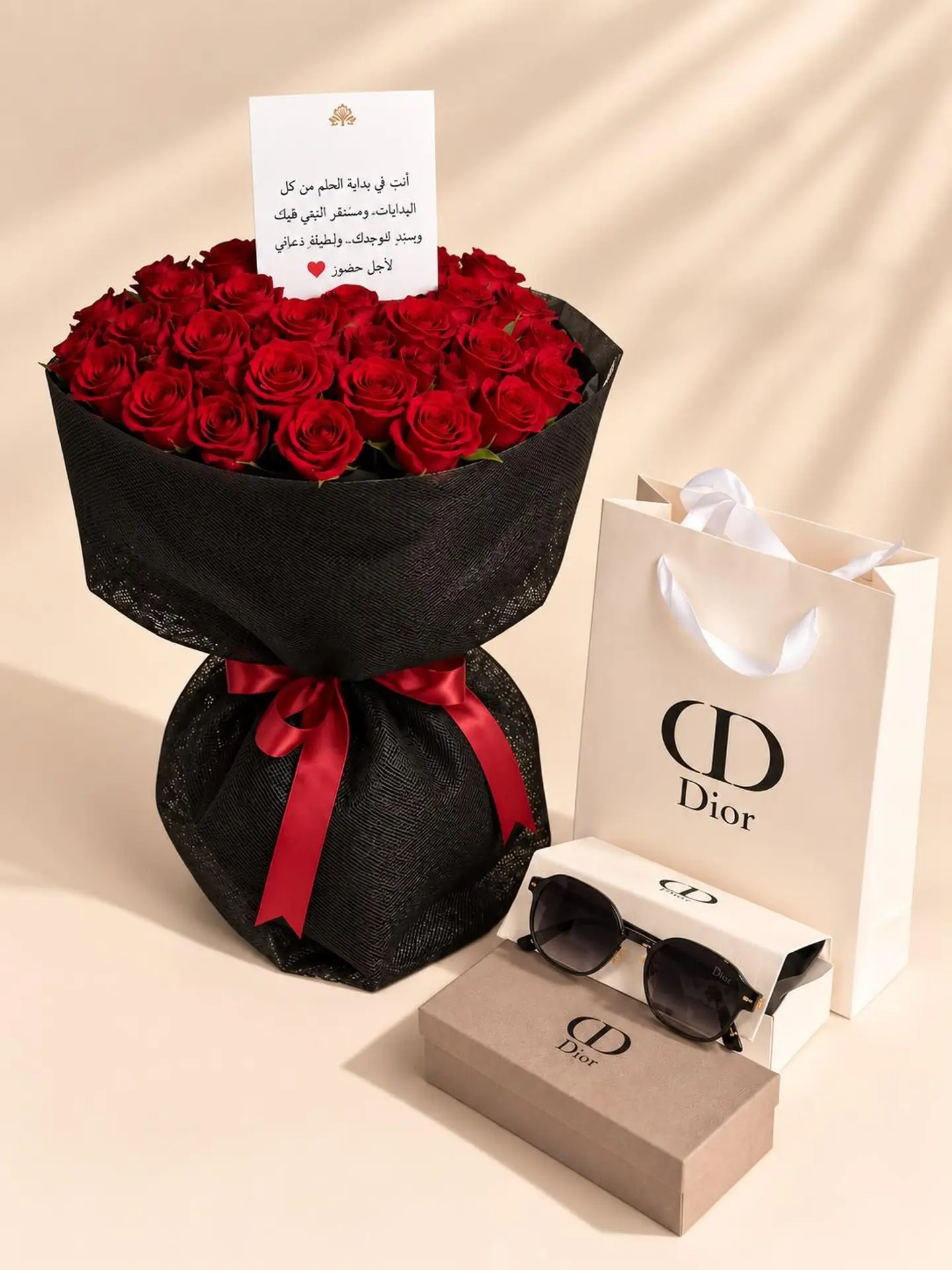 باقة ديور الأحمر